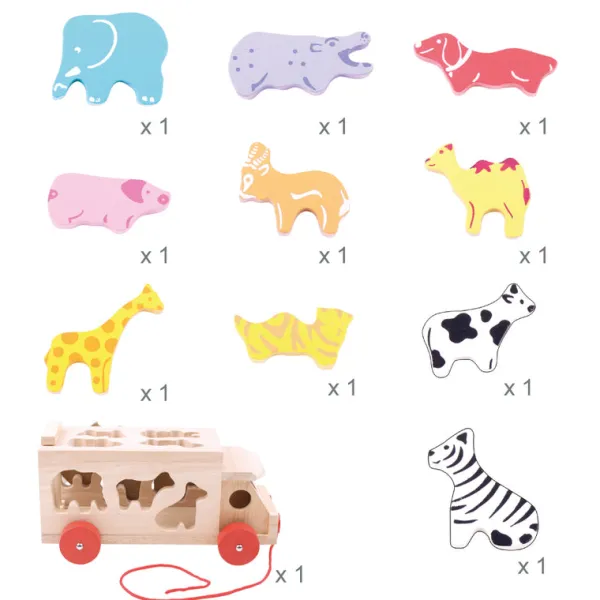 Bigjigs Toys Animal Shape Lorry