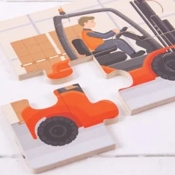 Bigjigs Toys Big Movers (6 Piece Puzzles) - 3 Puzzles