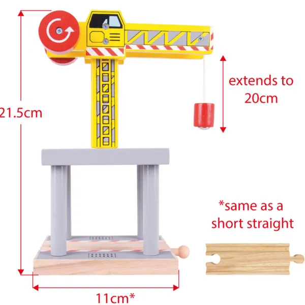 Bigjigs Rail Big Yellow Crane
