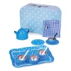 Bigjigs Toys Blue Polka Dot Tin Tea Set
