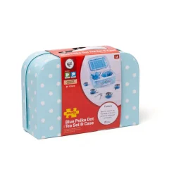 Bigjigs Toys Blue Polka Dot Tin Tea Set