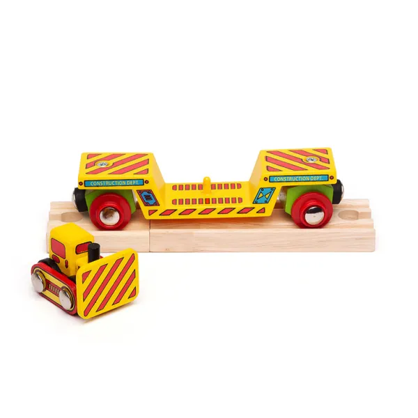 Bigjigs Rail Bulldozer Low Loader