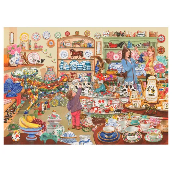 House of Puzzles Bulls In A China Shop - 1000 Piece Jigsaw Puzzle
