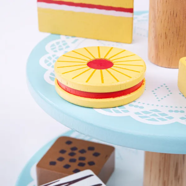 Bigjigs Toys Cake stand with 9 Cakes