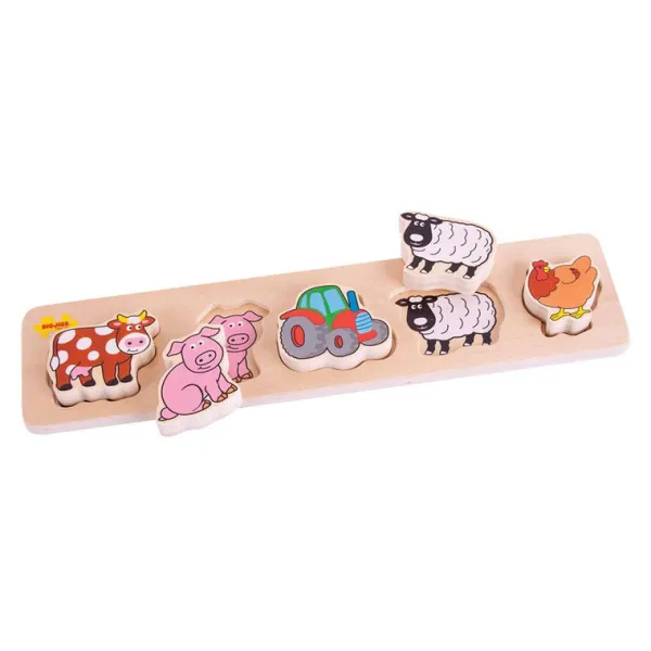 Bigjigs Baby Chunky Lift and Match Farm Puzzle