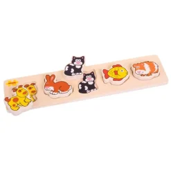 Bigjigs Baby Chunky Lift and Match Pets Puzzle