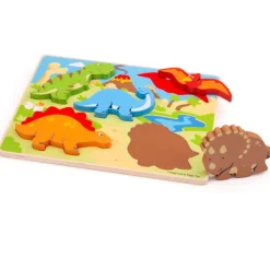 Bigjigs Toys Chunky Lift Out Dinosaurs Puzzle
