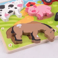 Bigjigs Toys Chunky Lift Out Farm Puzzle