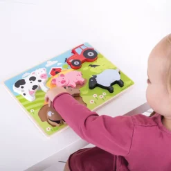 Bigjigs Toys Chunky Lift Out Farm Puzzle