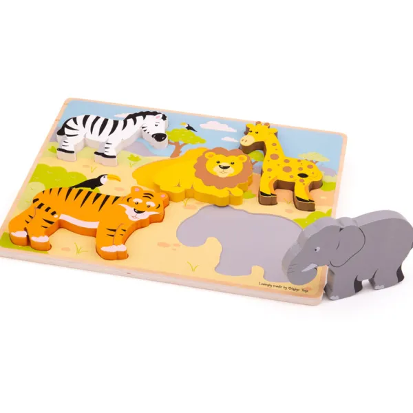 Bigjigs Toys Chunky Lift Out Safari Puzzle