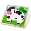 Bigjigs Toys Chunky Lift-Out Puzzle - Cow