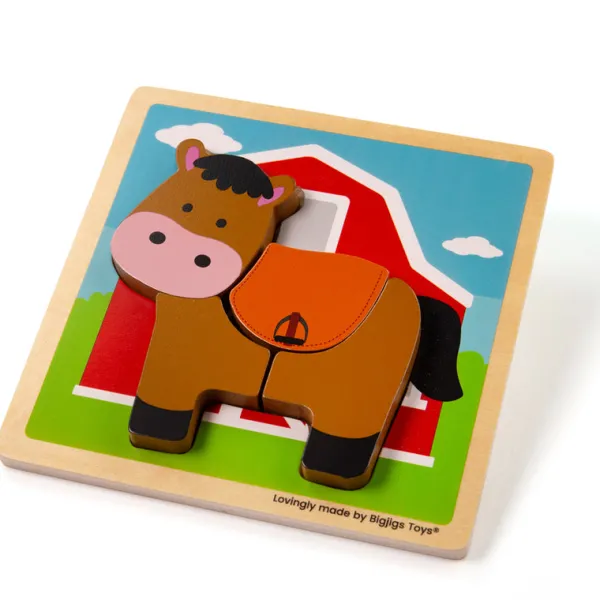 Bigjigs Toys Chunky Lift-Out Puzzle - Horse