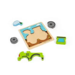 Bigjigs Toys Chunky Lift-Out Puzzle - Tractor