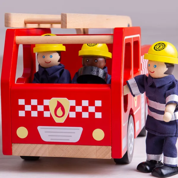 Bigjigs Heritage Playsets City Fire Engine - DAMAGED BOX