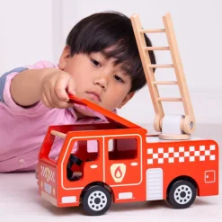 Bigjigs Heritage Playsets City Fire Engine - DAMAGED BOX