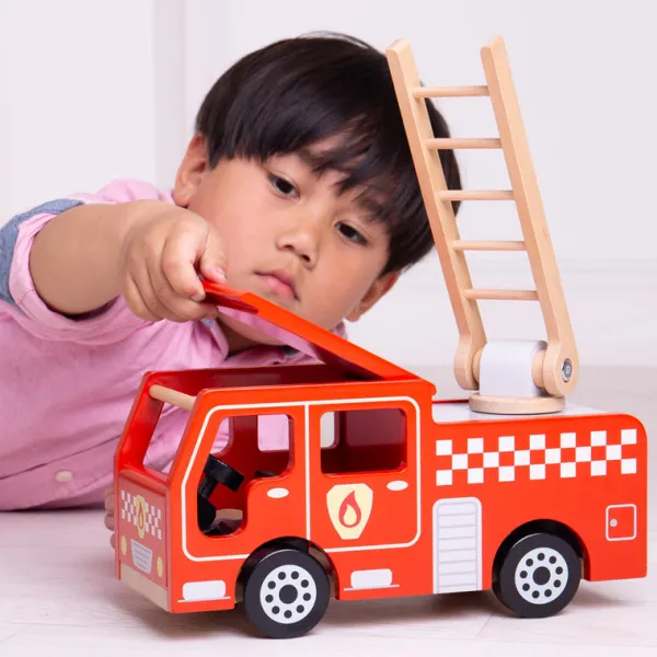 Bigjigs Heritage Playsets City Fire Engine - DAMAGED BOX