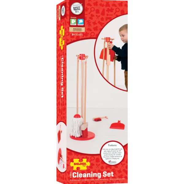 Bigjigs Toys Cleaning Set (Red)