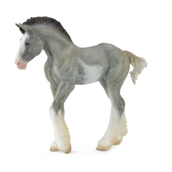 CollectA Clydesdale Foal Black Sabino Roan