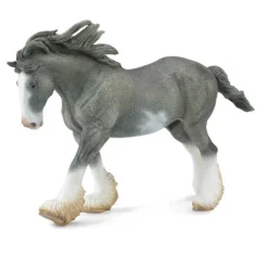 CollectA Clydesdale Stallion Black Sabino Roan