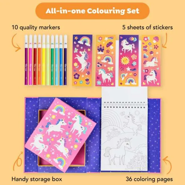 Tiger Tribe Colouring Set - Unicorn Magic