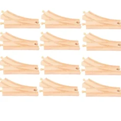 Bigjigs Rail Curved Points (Pack of 12)