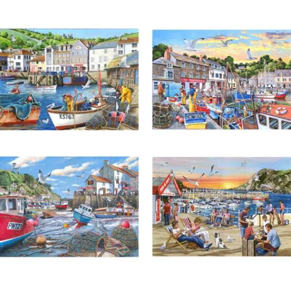 House of Puzzles Days At The Dock - 4 x 500 Piece - DAMAGED BOX