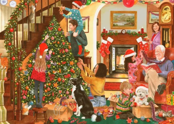 House of Puzzles Decorating The Tree - BIG 500 Piece Jigsaw Puzzle
