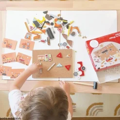 Bigjigs Toys Deluxe Pin-a-shape - Construction