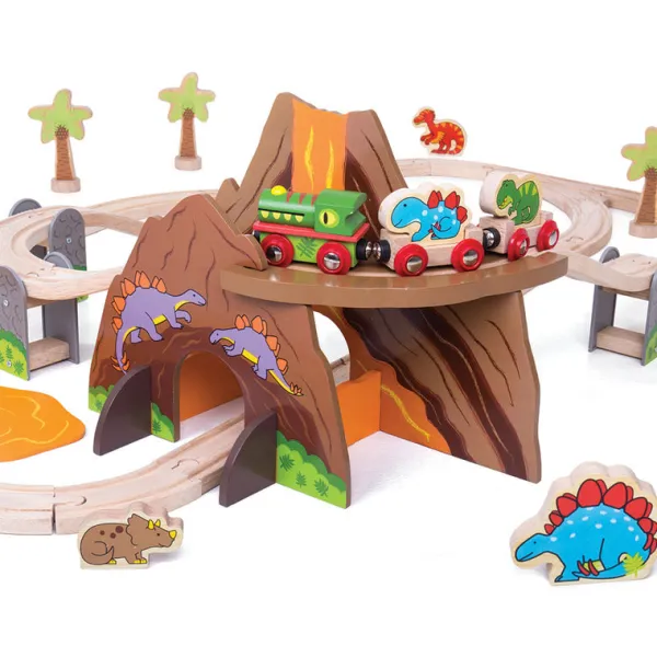Bigjigs Rail Dinosaur Railway Set