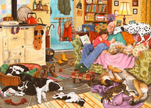 House of Puzzles Dog Tired - 1000 Piece Jigsaw Puzzle