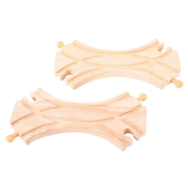 Bigjigs Rail Double Curved Turnouts (Pack of 2)