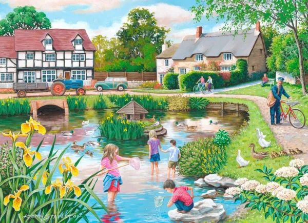 House of Puzzles Duck Pond - BIG 250 Piece Jigsaw Puzzle