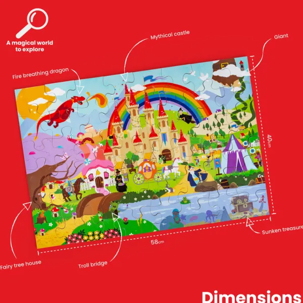 Bigjigs Toys Fantasy Floor Puzzle (48pc)