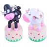 Bigjigs Toys Farm Animal Pushup (Pack of 2 - Cow and Sheep)