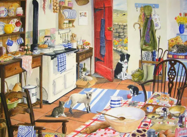 House of Puzzles Farmhouse Kitchen - 1000 Piece Jigsaw Puzzle