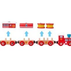Bigjigs Rail Fire and Rescue Train