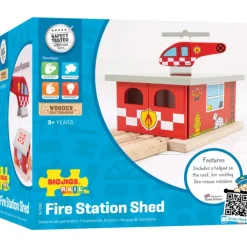 Bigjigs Rail Fire Station Shed