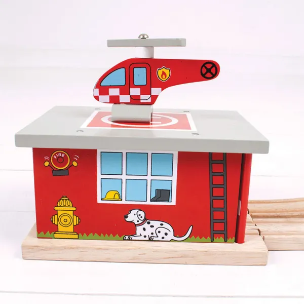 Bigjigs Rail Fire Station Shed