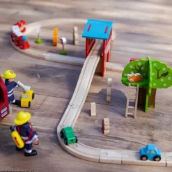 Bigjigs Rail Fire Station Train Set