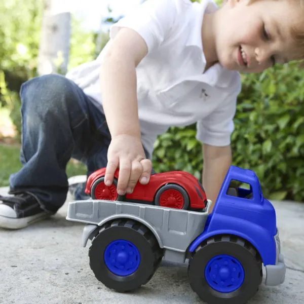 Green Toys Flatbed Truck with Race Car