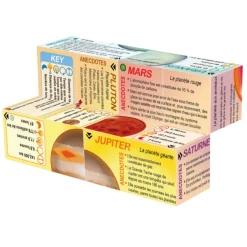 ZooBooKoo French Planets Solar System Statistics Cube Book