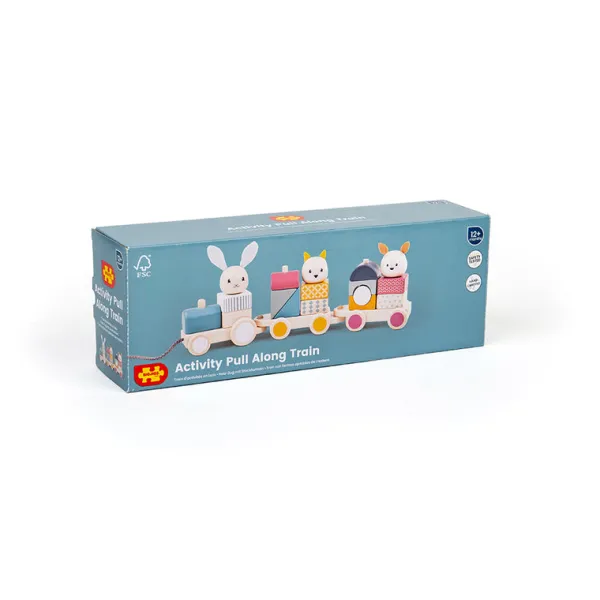 Bigjigs Toys FSC® Certified Activity Pull Along Train