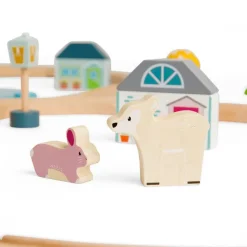 Bigjigs Toys FSC® Certified Train Set (Woodland Animal) - DAMAGED BOX