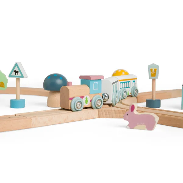 Bigjigs Toys FSC® Certified Train Set (Woodland Animal)
