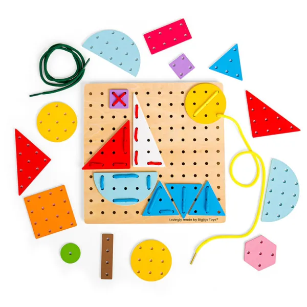 Bigjigs Toys Geometric Lace-a-Shape