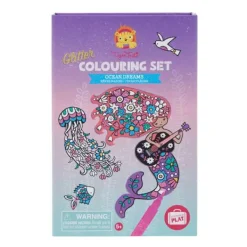 Tiger Tribe Glitter Colouring Set - Ocean Dreams