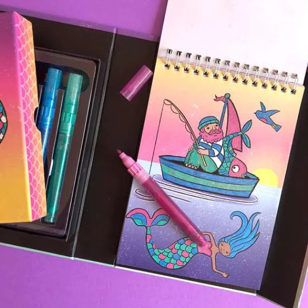 Tiger Tribe Glitter Colouring Set - Ocean Dreams