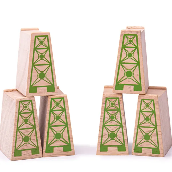 Bigjigs Rail High Level Blocks (Pack of 12)