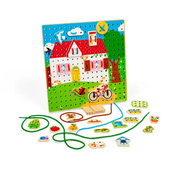 Bigjigs Toys House Lace-A-Shape