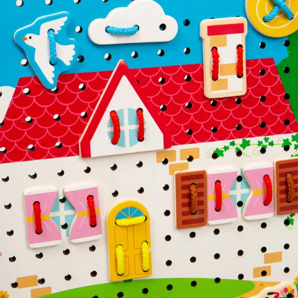 Bigjigs Toys House Lace-A-Shape